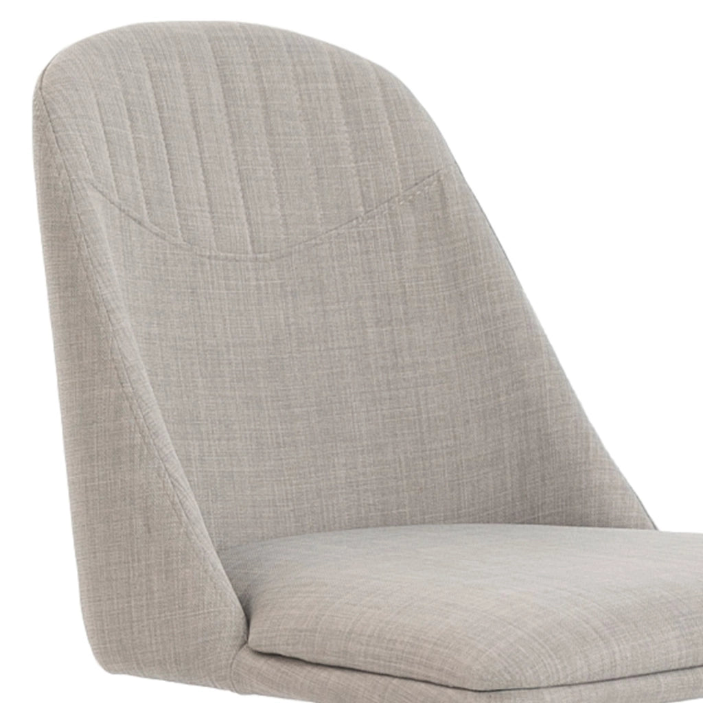 Sedia girevole in tessuto grigio