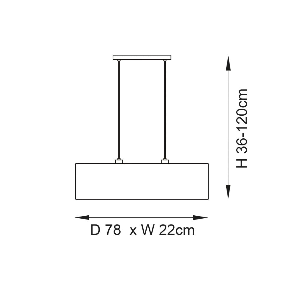 Lampada a sospensione scandinava lineare erba marina 2xE27 Endon