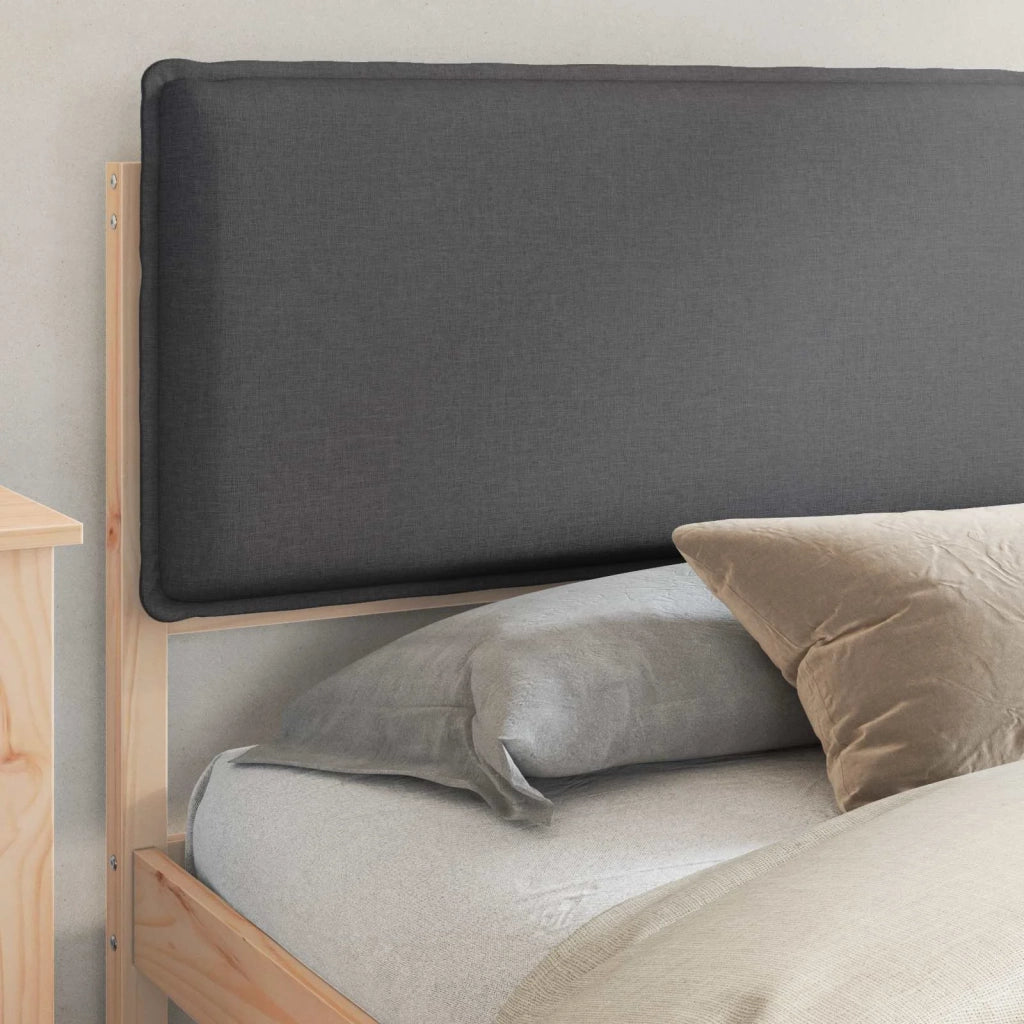 Letto matrimoniale | Letto per adulti | Letto con Testiera Rivestita Grigio scuro 180 x 200 cm