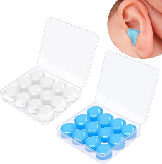 24 pezzi di orecchini di silicone per il sonno con pressione di silenzio morbida per nuotare