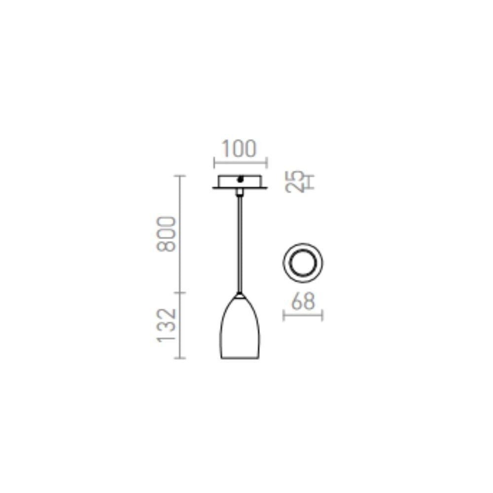 Lampadario Lampada BABADES I a sospensione  cromo 230V GU10 35W