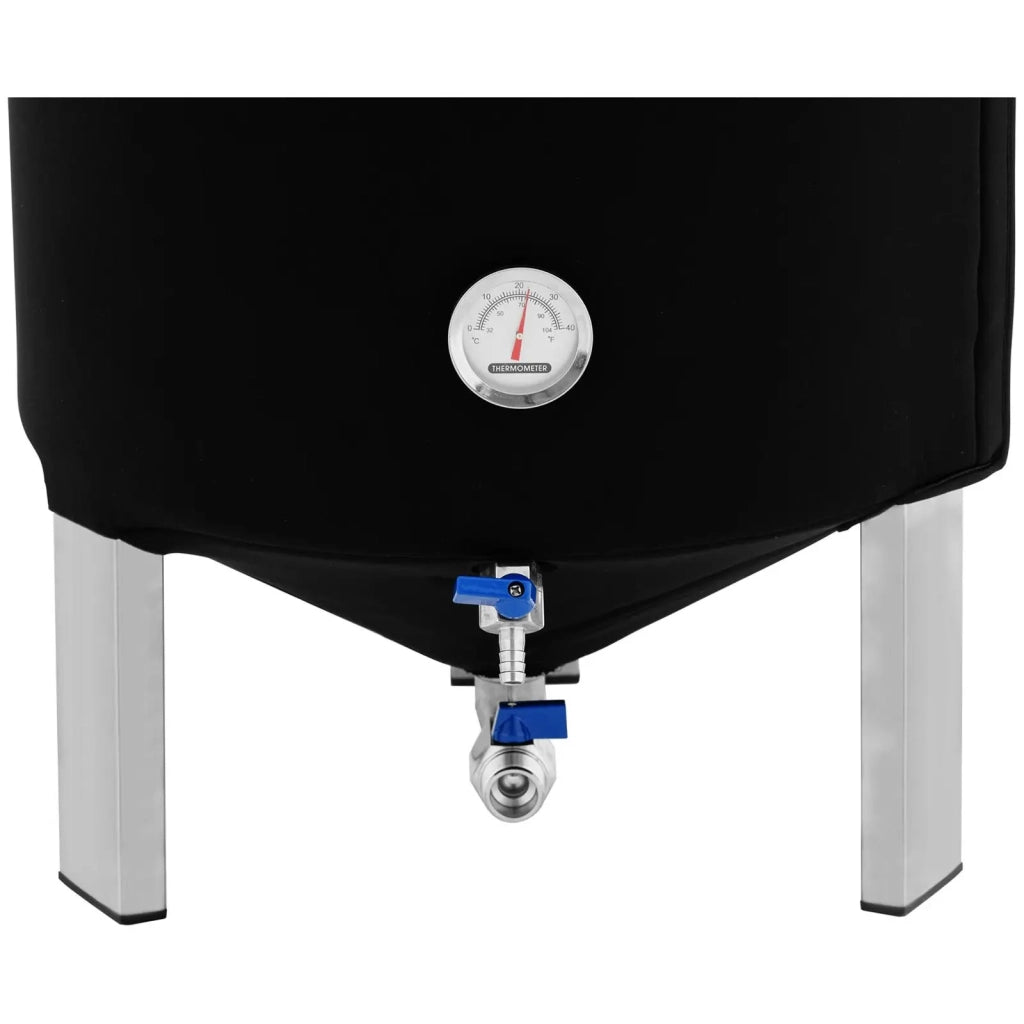 Serbatoio di fermentazione in acciaio inox da 60 litri 0-40 °C con manicotto isolante in acciaio inox nero 14_0008827