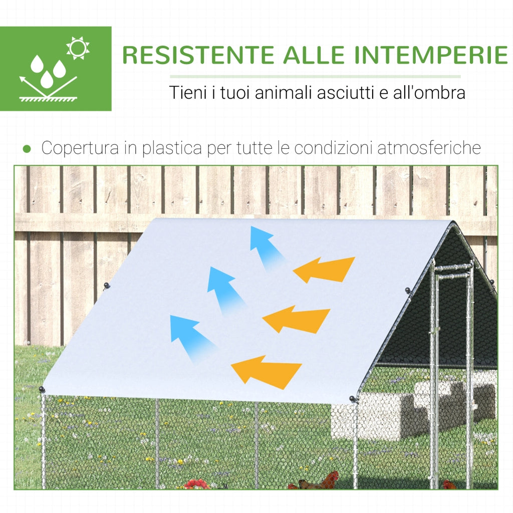 Pollaio da Giardino ¨C Minimal ¨C Argento 3x6x2m