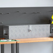 Cassetta in Alluminio 80,5x22x22 cm Argento 142937