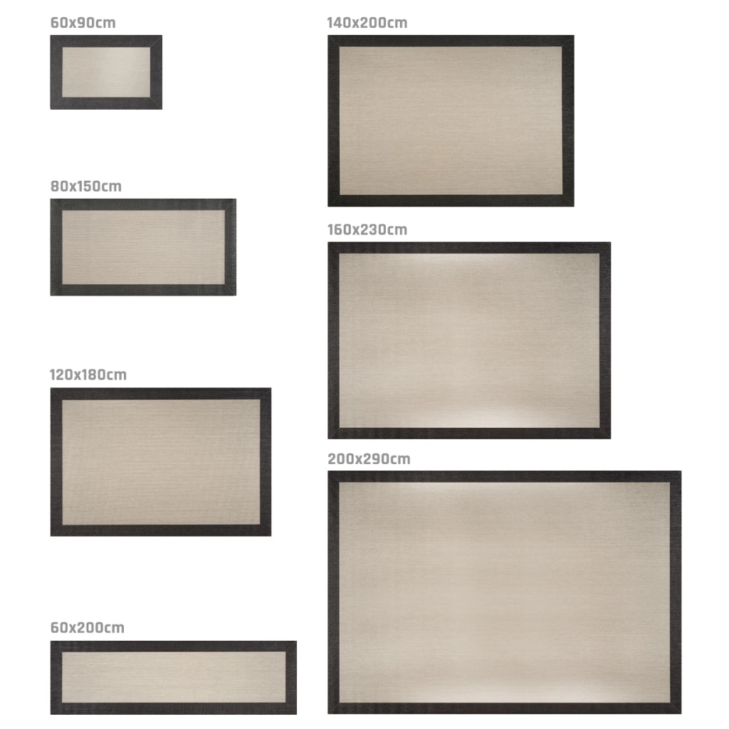 Tappeto vinilico di alta qualità taupe-nero 140x200