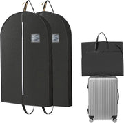 Tasche appesa per abiti uomo - Borse per la conservazione e il trasporto di abiti - Con maniglie per giacche e camicie - 2 pezzi 60 x 10 x 110 cm.