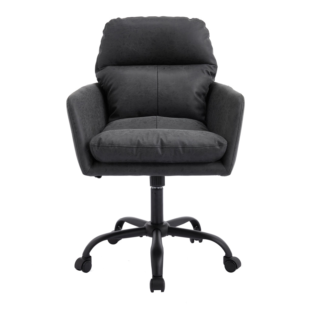 Sedia da Ufficio ¨C Xylo ¨C Similpelle Nera, Altezza Regolabile