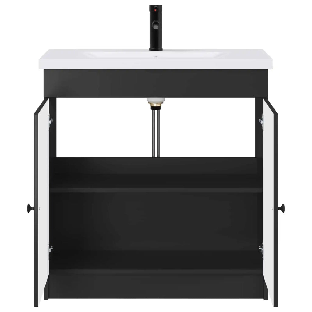 Set di mobili per il bagno Nero 56 x 37,5 x 81 cm 3404125