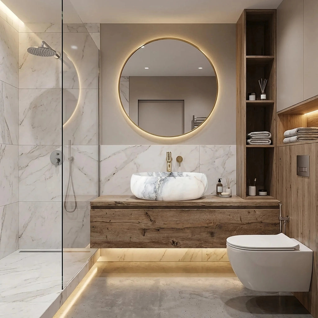 Lavabo Da Appoggio Rea Linda Granit Mat