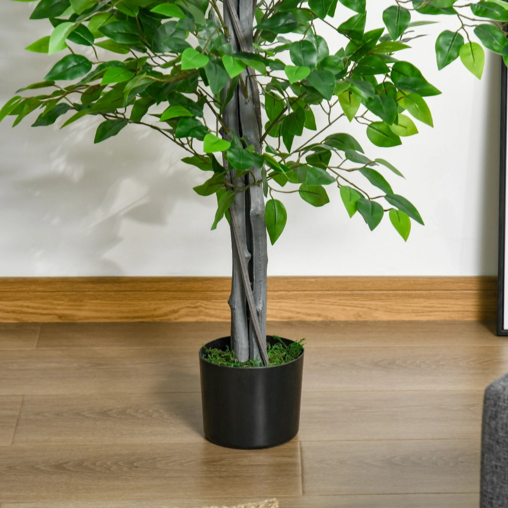 Ficus Artificiale 135cm ¨C Xylo ¨C Verde con Vaso per Interno/Esterno