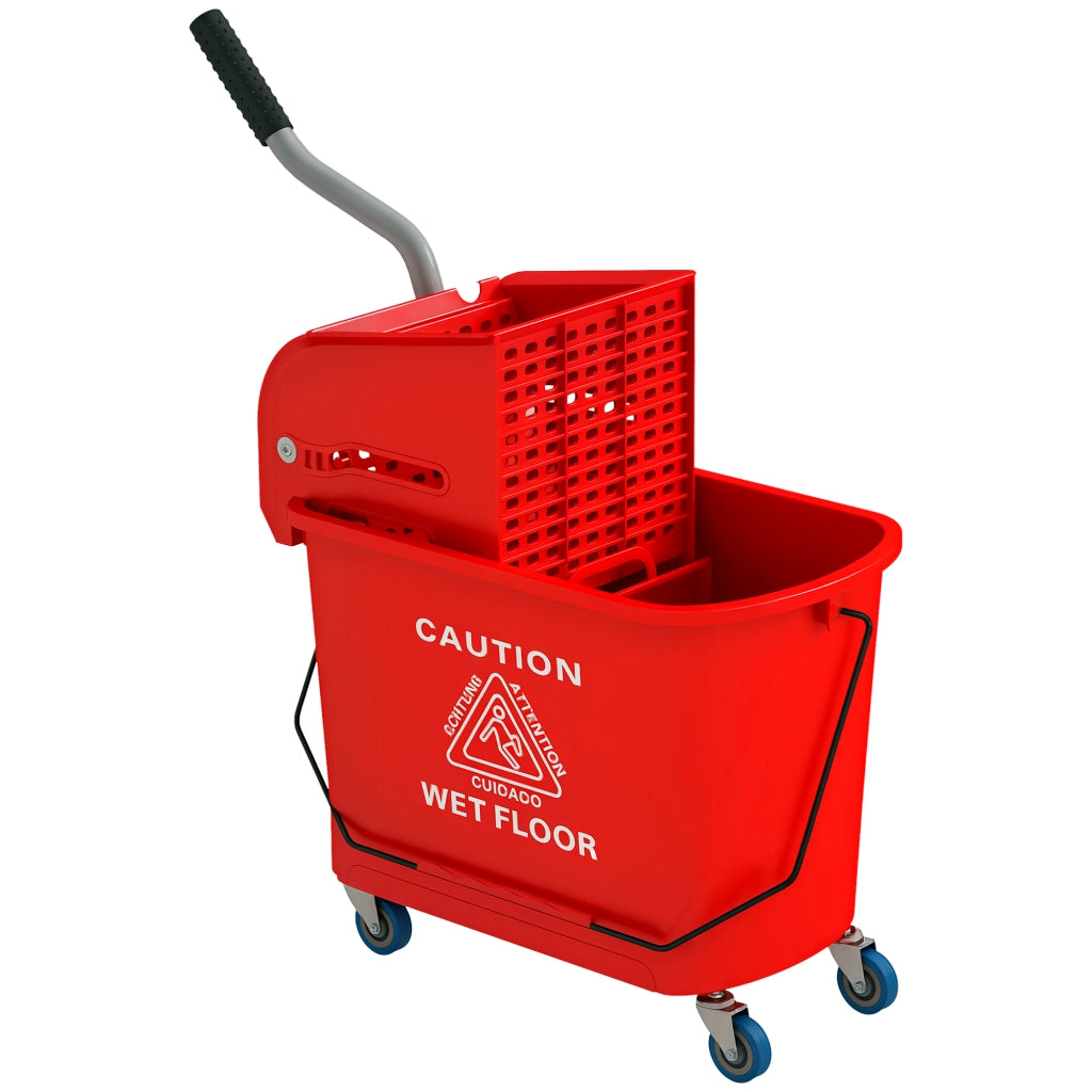 Secchio per Mocio 20 L con Strizzatore e Maniglia ¨C Minimal ¨C Rosso
