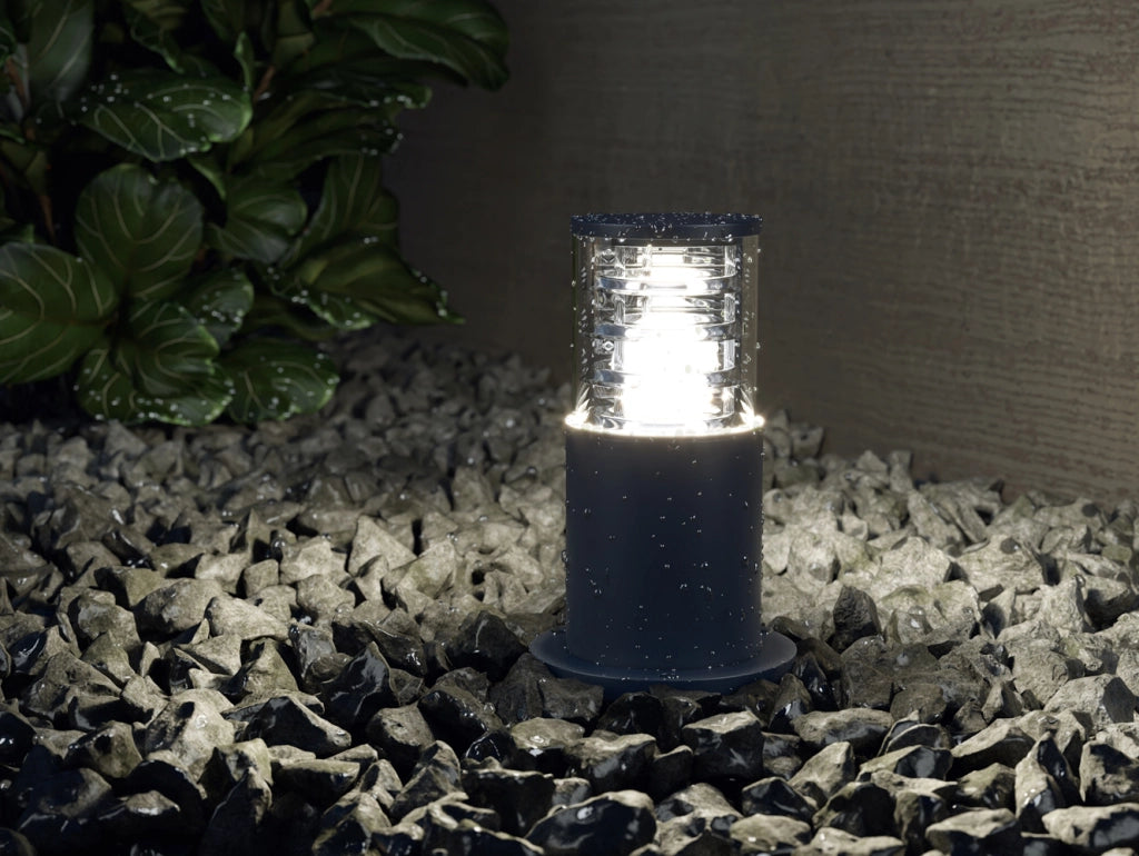 Maytoni Lampada da terra moderna Bronx 1 luce E27 IP54 nero alluminio