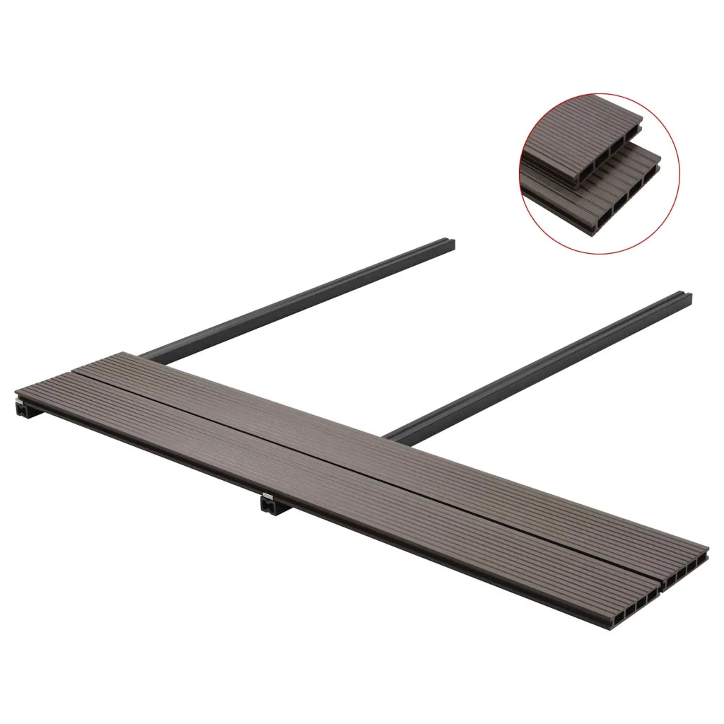 Pavimento da Deck 78 pcs Marrone Scuro WPC 3444793