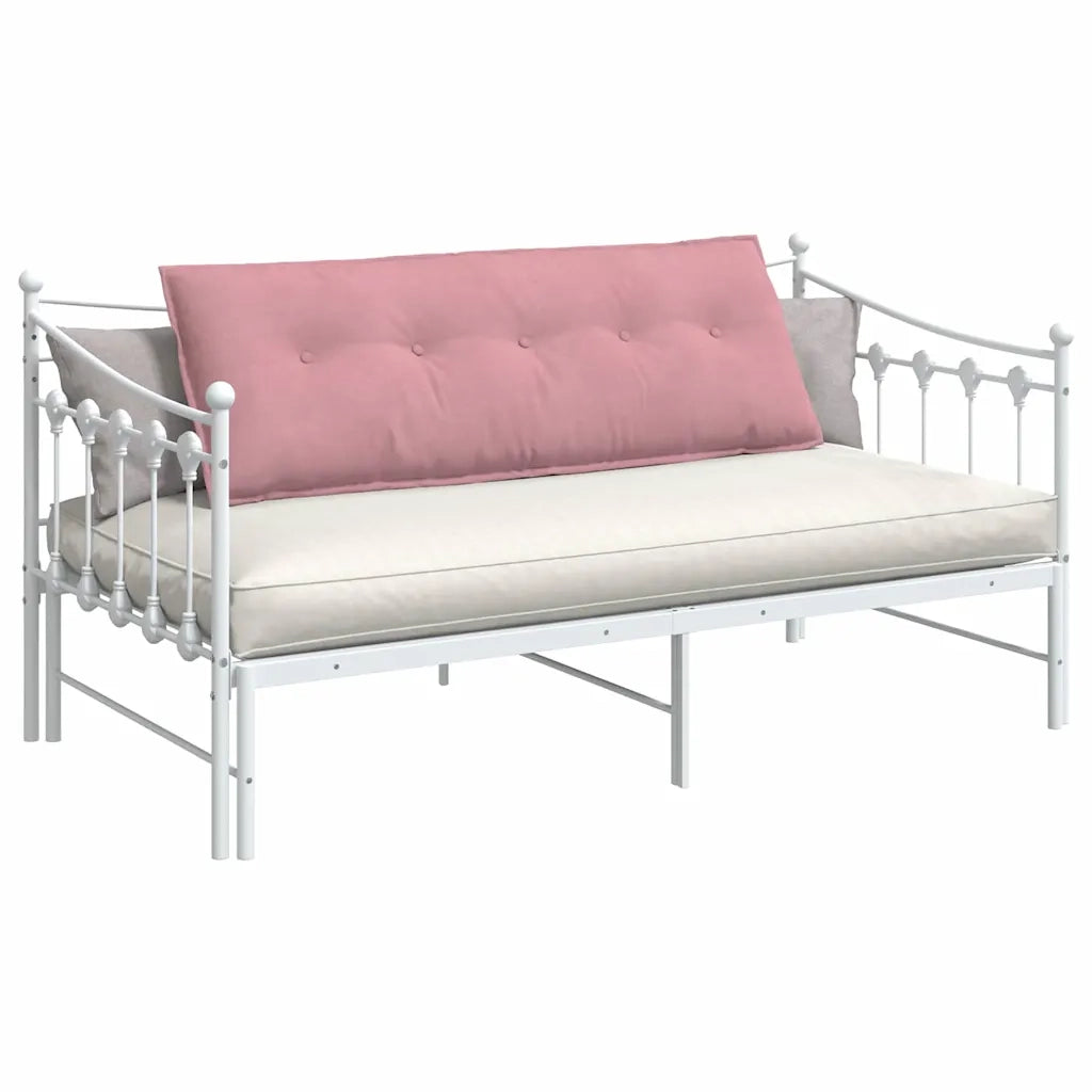 Cuscino per Schiena Rosa 140 x 50 cm Tessuto in Cords 42014851