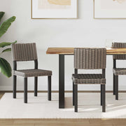 Sedia da pranzo 2 pcs Nero Lavato 46 x 55 x 84 cm Rattan Kubu 42012425