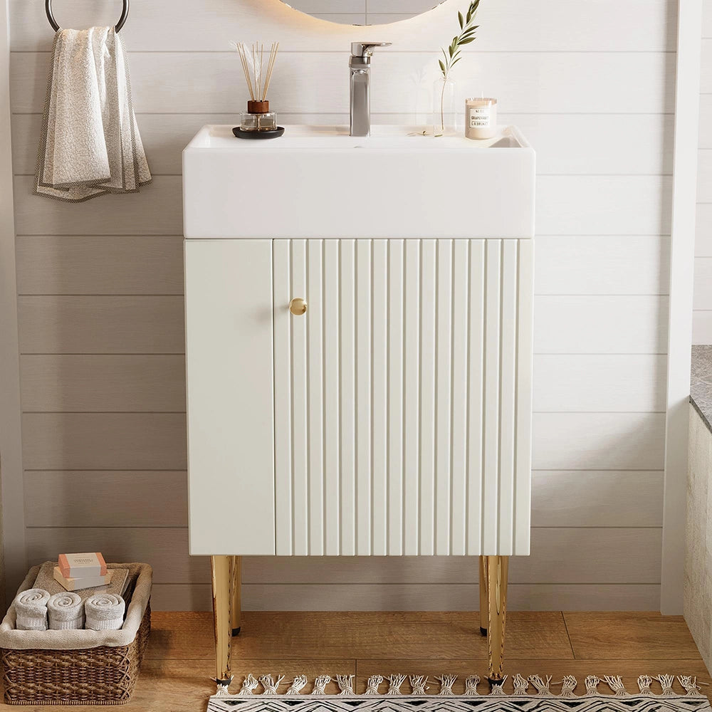 Mobile bagno lavabo - Xylo - 55 cm bianco