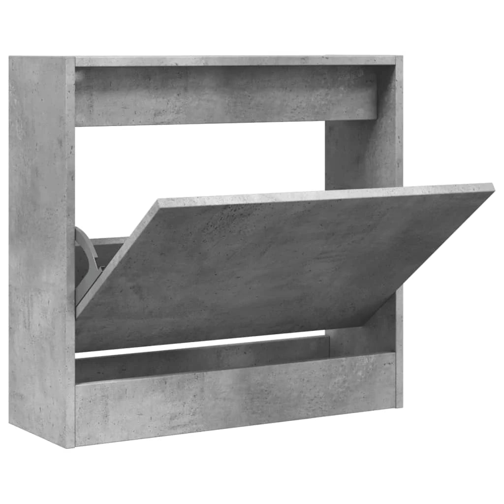 Scarpiera mobiletto portascarpe mobile per ingresso/corridoio/soggiorno 60 x 21 x 57 cm legno ingegnerizzato grigio 02_0021827