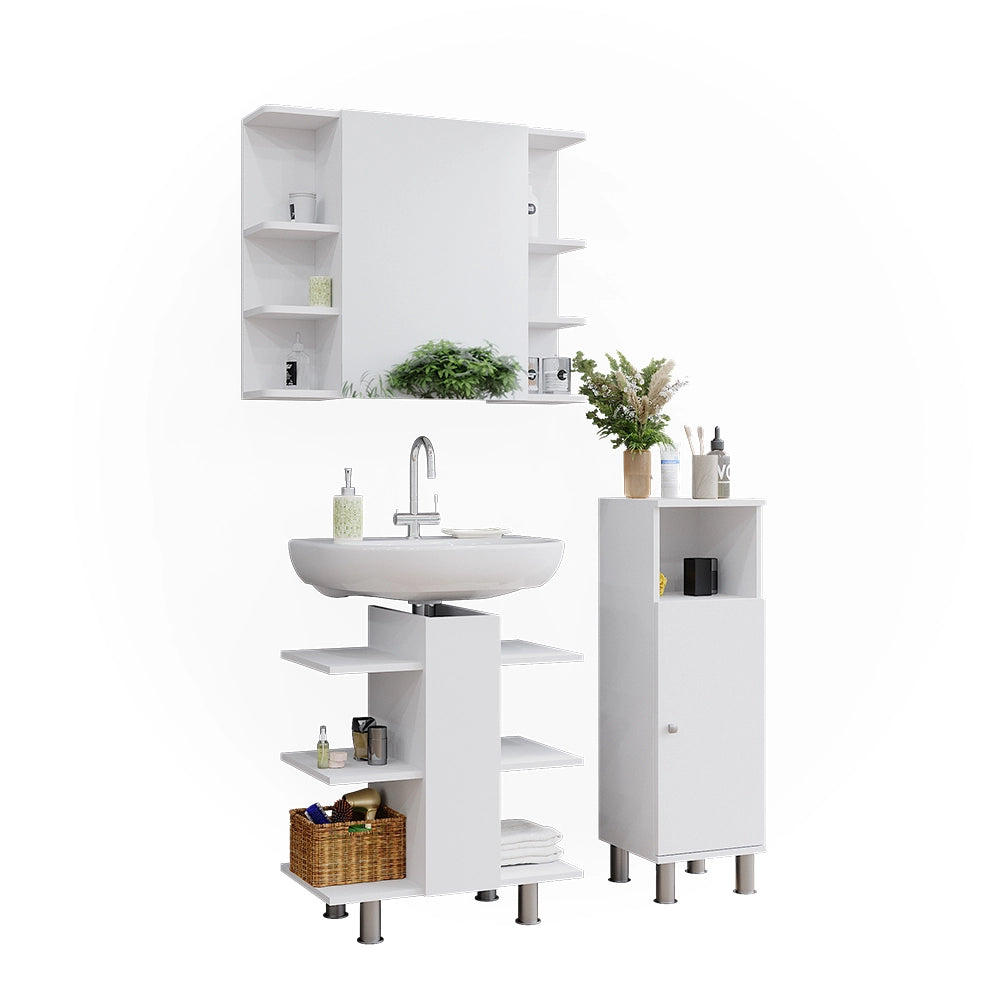 Vicco Set mobili bagno Bianco 3 parti