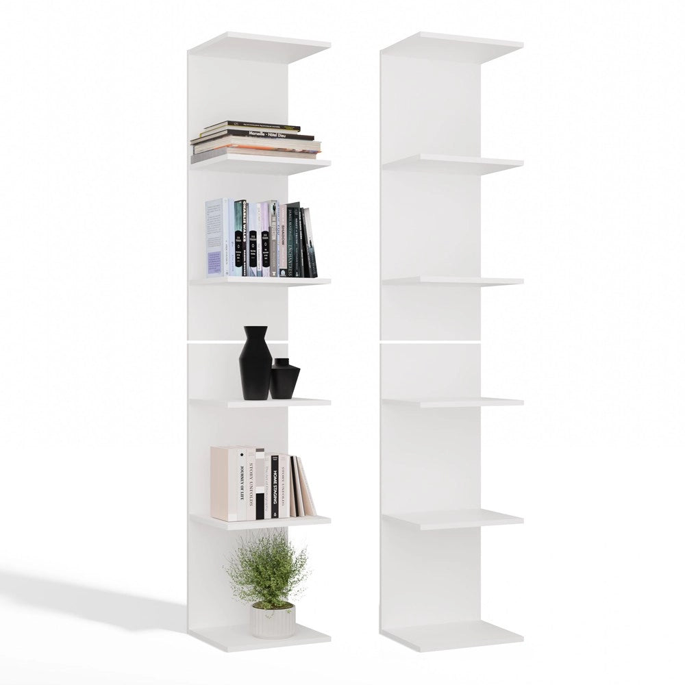 Scaffale 6p bianco wysoki 180 cm 6 ripiani per libri segregatory per ufficio soggiorno libreria moderna