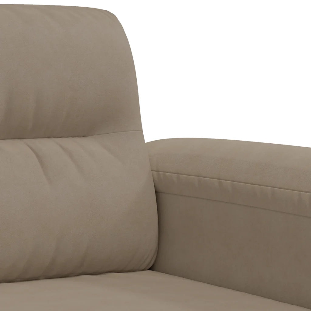 Divano a 2 Posti-Sofa 2 Posti Tortora 140 cm in Tessuto Microfibra