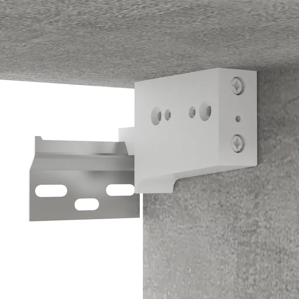 Mobile TV Parete Grigio Cemento 102x35x35 cm Legno Multistrato 806242
