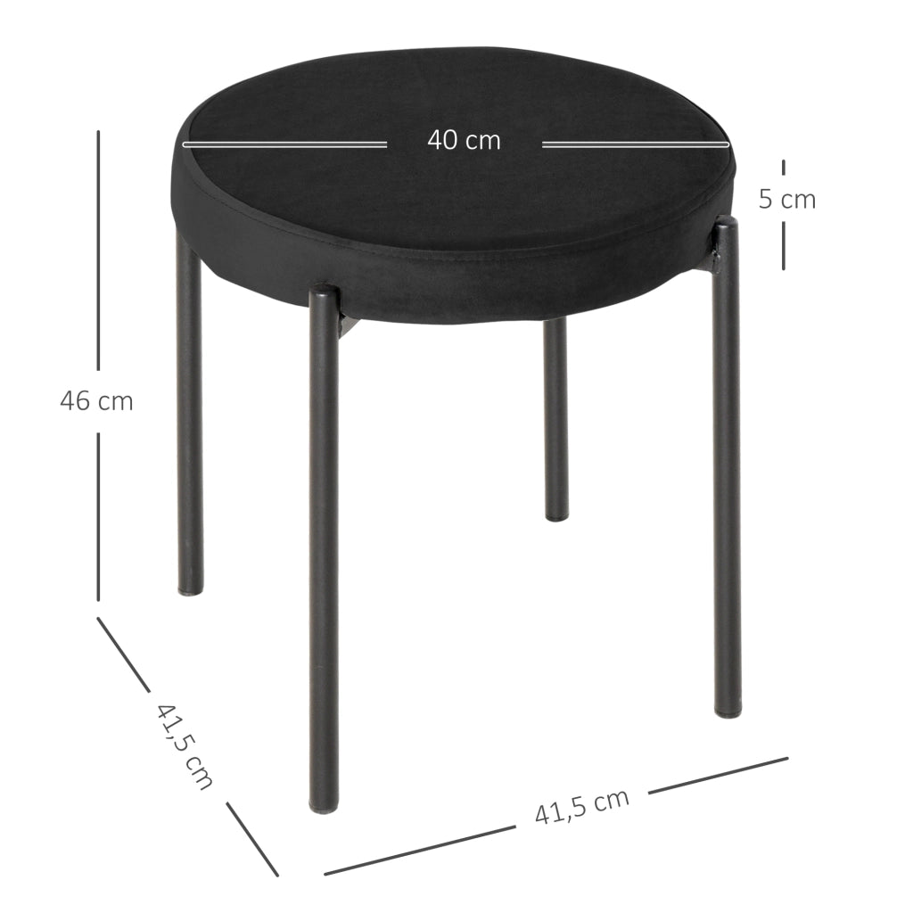 Sedia da pranzo ¨C Xylo ¨C 41,5x41,5x46 cm, nero, design moderno per cucina e sala