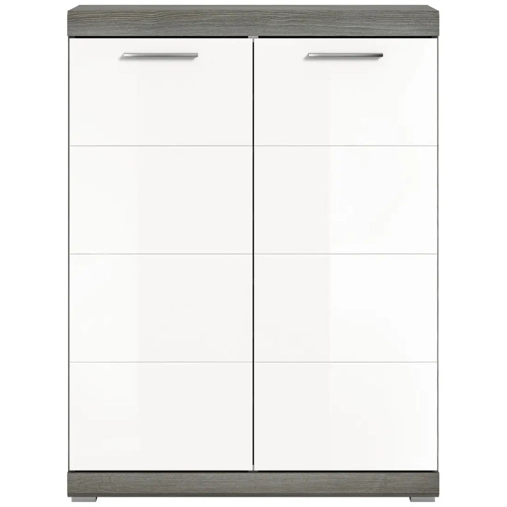 Buffet SCOTT – Bianco lucido – 2 porte, 7 nicchie – Da posizionare
