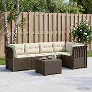 Divano da Giardino 5 Posti con Cuscini Stile Rattan PP 3444098