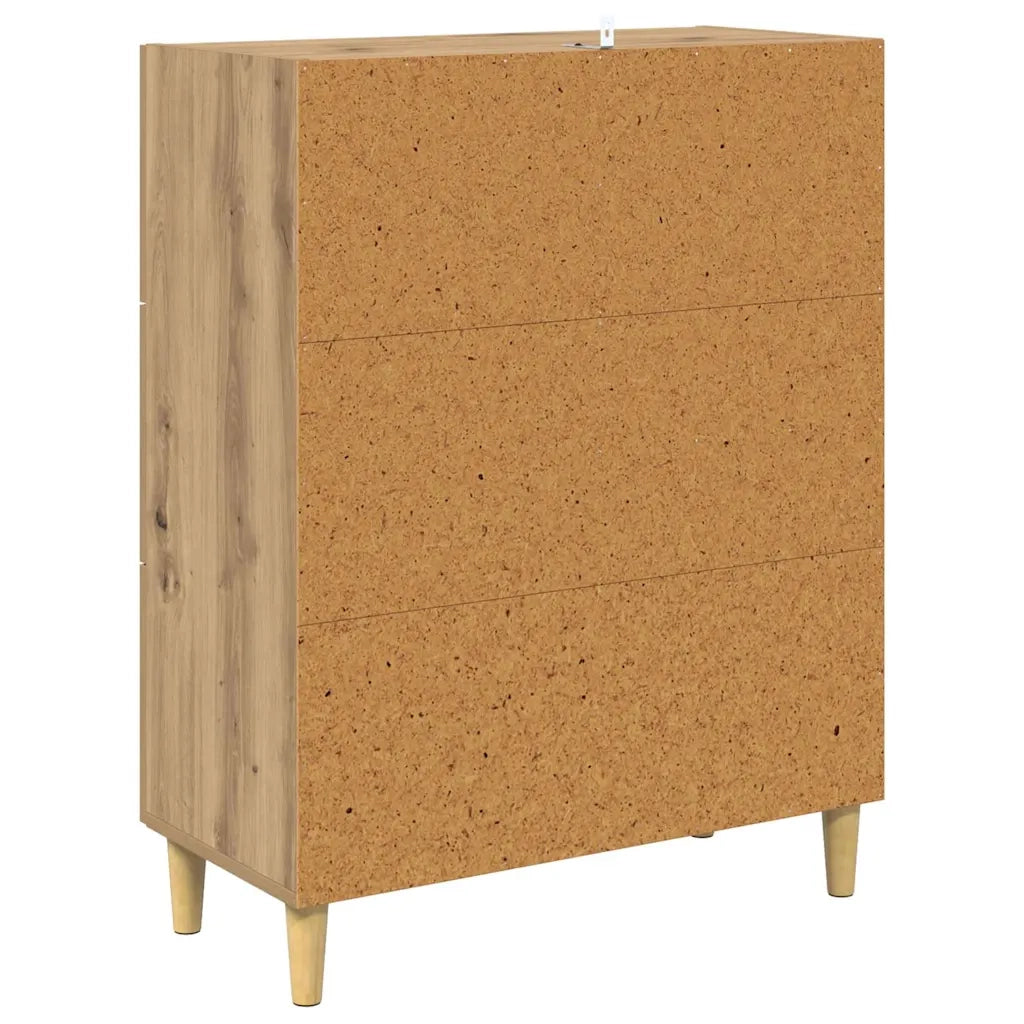 Credenza-Buffet-Armadio da cucina Rovere artigianale 69,5 x 34 x 90 cm Legno multistrato 708437