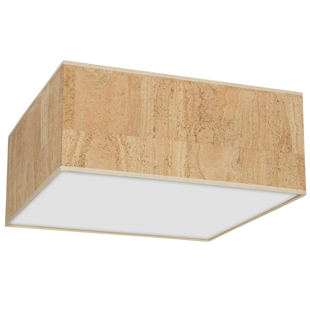 Plafoniera quadrata Milagro CORK 3xE27 sughero 50cm