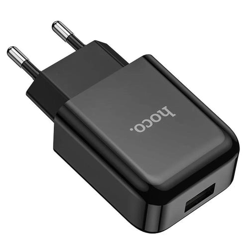 HOCO - CARICABATTERIE DA RETE USB-A 2A - NERO