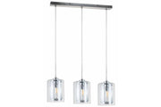 Lampada sospensione Reality Tesh cromata 3xE14 regolabile