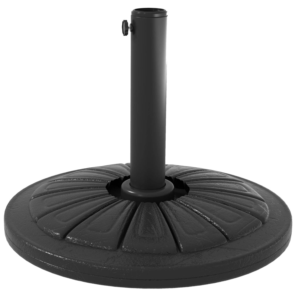 Base per Ombrellone Rotonda in Cemento ¨C Minimal ¨C ?43cm, Nero