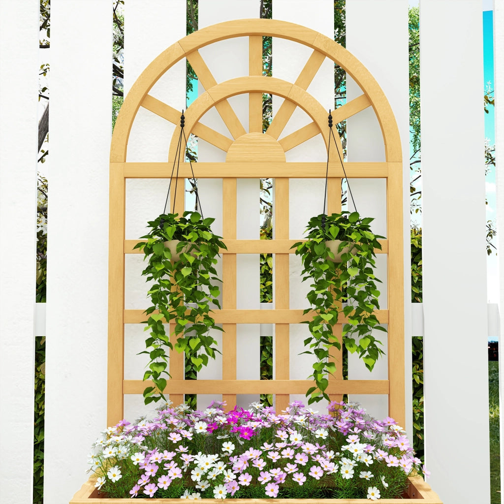Fioriera in Legno con Griglia e Drenaggio per Piante ¨C Minimal ¨C 60x30x120 cm