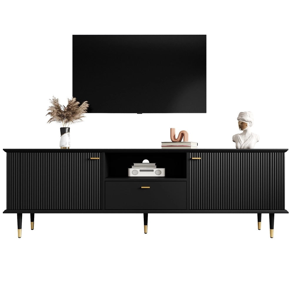 Mobile TV con Cassetti e Ripiani ¨C MINIMAL ¨C Bianco, Ante Soft-Close