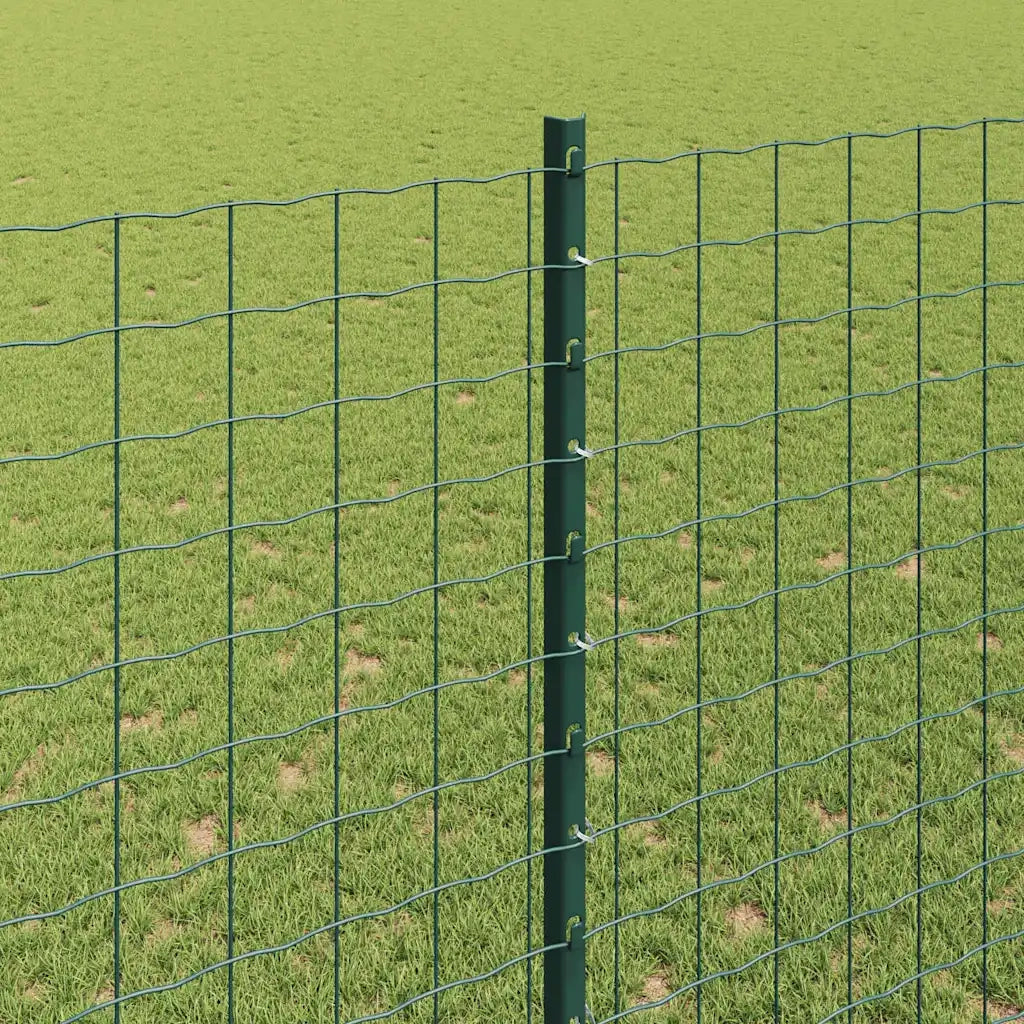 Palo della recinzione 5 pcs Verde 160 cm Acciaio 42006272