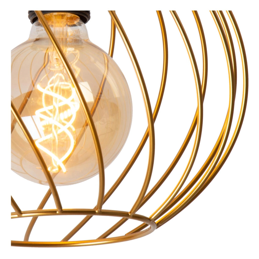 Plafoniera DANZA in metallo ottone 25cm E27 40W Lucide