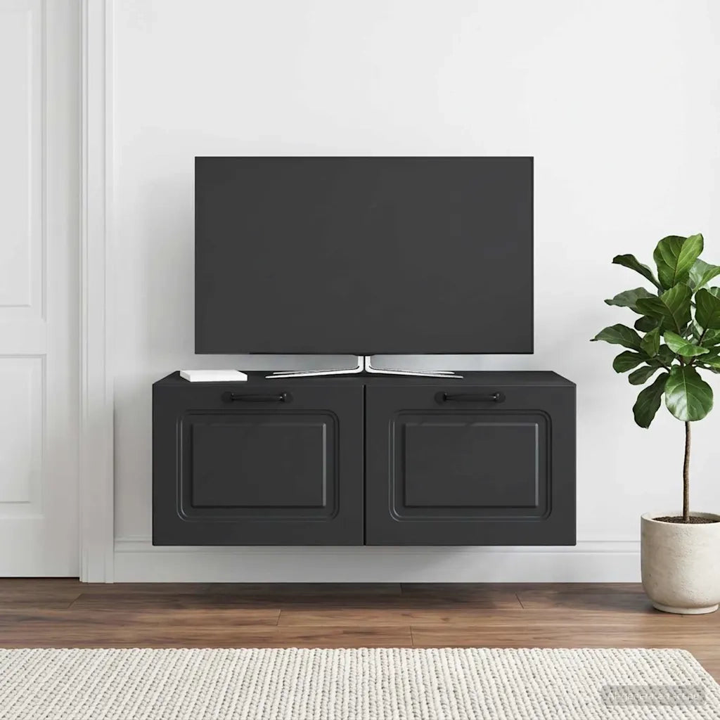 Mobile Porta TV da Muro Nero 78,5 x 41 x 30 cm 899366