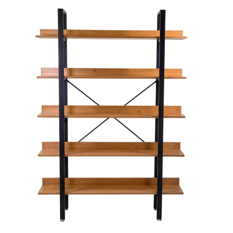Scaffale metallo legno Achille 5 ripiani cm 120x28h171