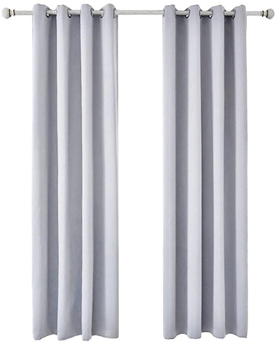 Set di 2 tende oscuranti per porta scorrevole in grigio, 52 x 84 pollici con isolamento termico. Ideale per bloccare la luce.