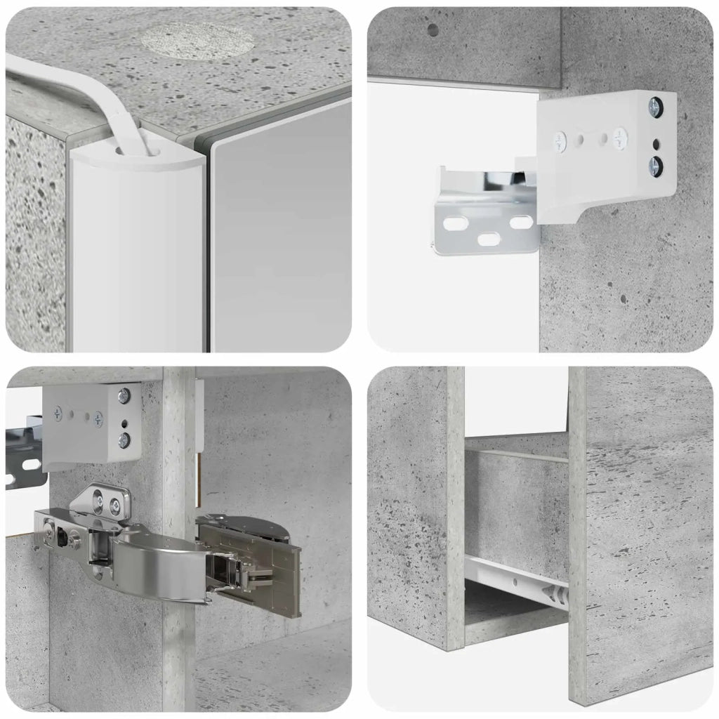 Set di mobili per il bagno 5 pcs Grigio Cemento 3407090