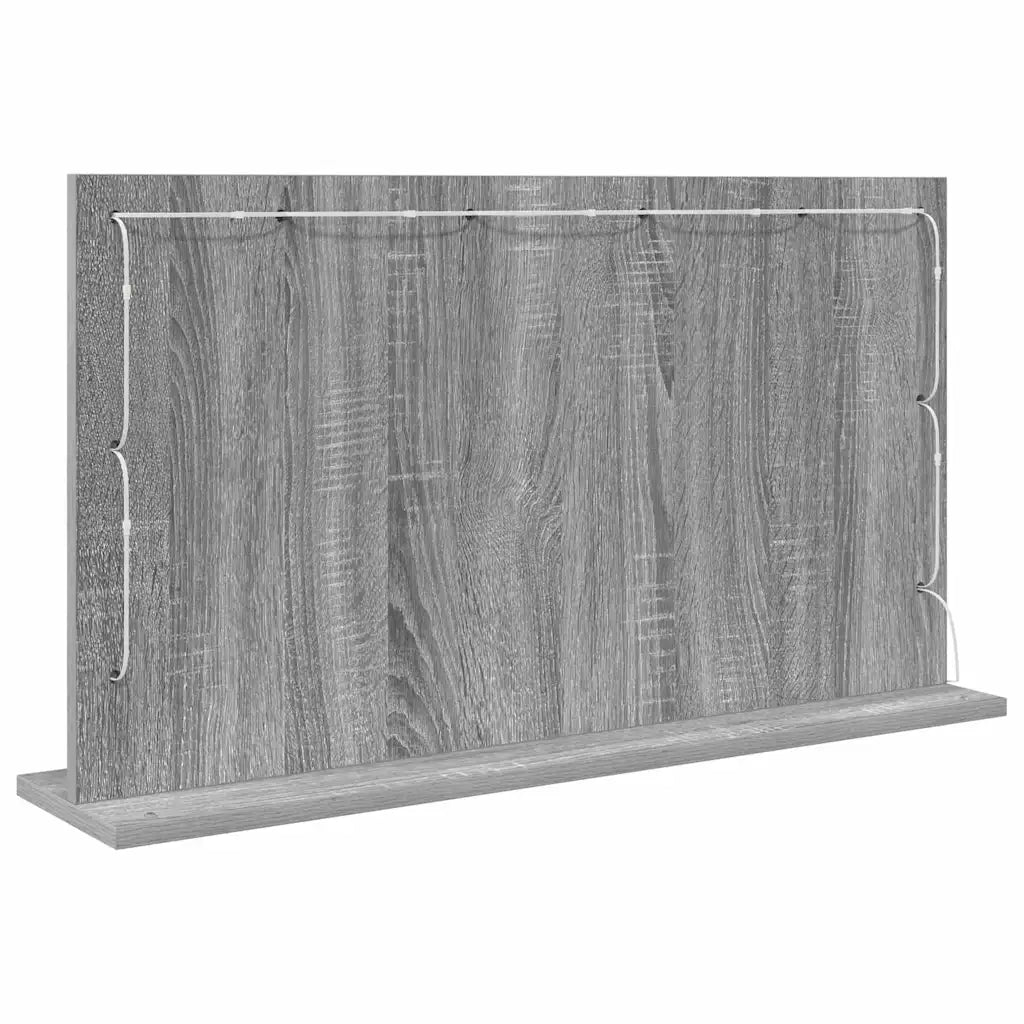 Specchio da Vanit¨¤ Rettangolare Grigio Sonoma 80 x 45 x 18 cm