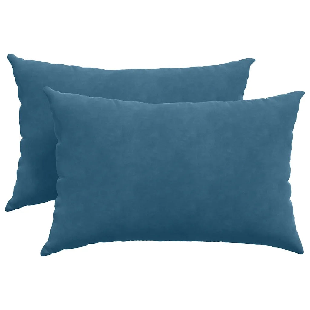Cuscini da Divano 2 pcs Blu 60 x 40 cm Tessuto in Cords 42013669