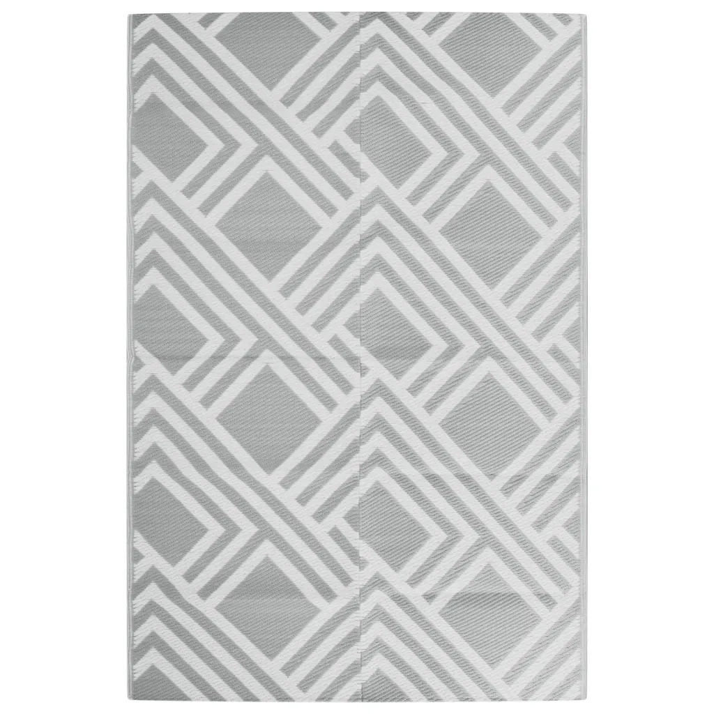 Tappeto da Esterni ARAKIL Grigio 120x180 cm in PP 368562