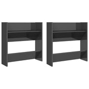 Scarpiere mobiletto portascarpe mobile per ingresso corridoio soggiorno da parete set da 2 lucido 60 x 18 x 60 cm grigio 02_0022143