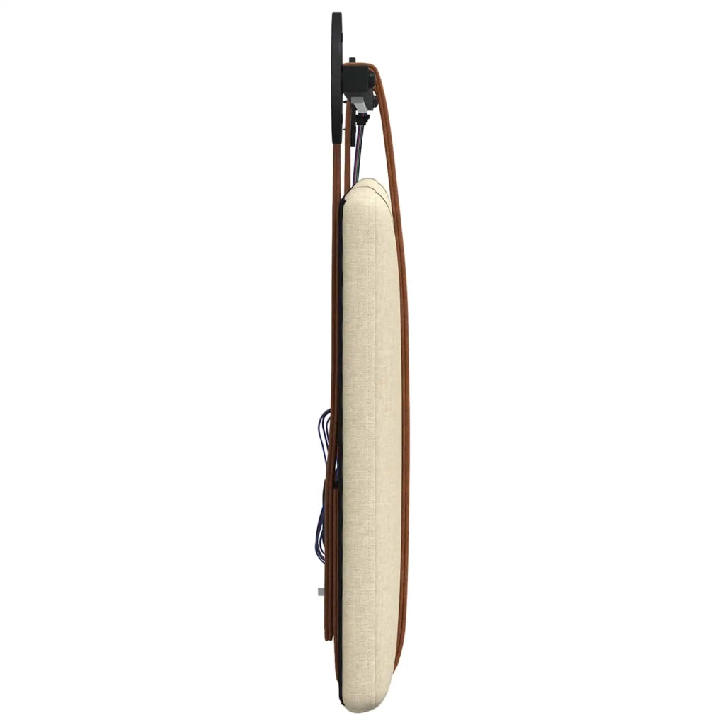 Testiera sospesa Con luce LED Crema PU Antico 3423841