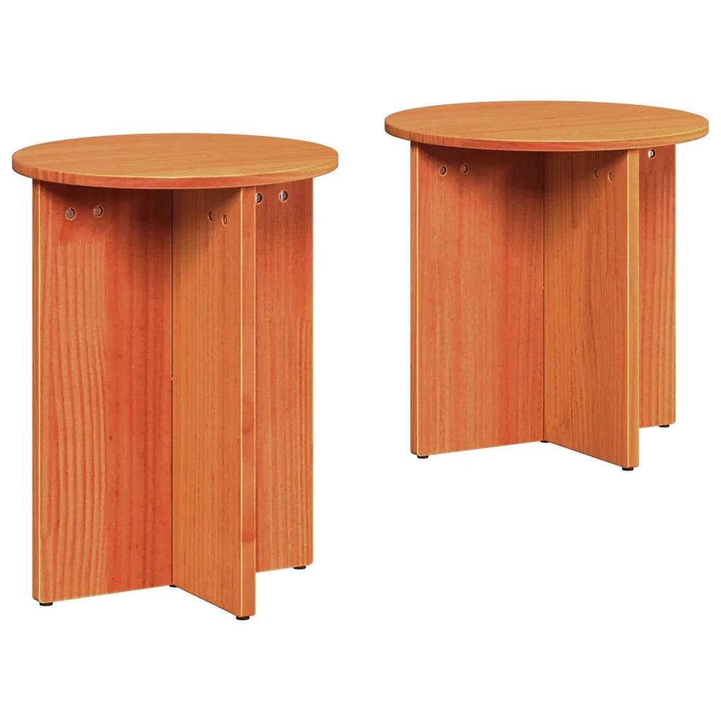Tavolino da salotto 2 pcs Marrone cerato 873549