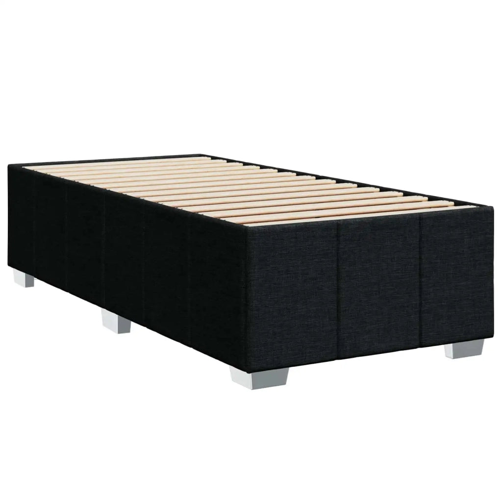 Letto box spring con materasso Nero 90 x 200 cm Tessuto 3451117