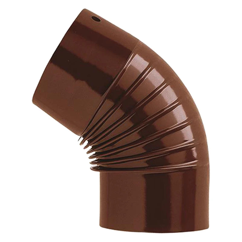 GOMITO SMALTATO 45  ° 'CLASSIC'  EE ? 80 mm - Col. marrone - SAVE