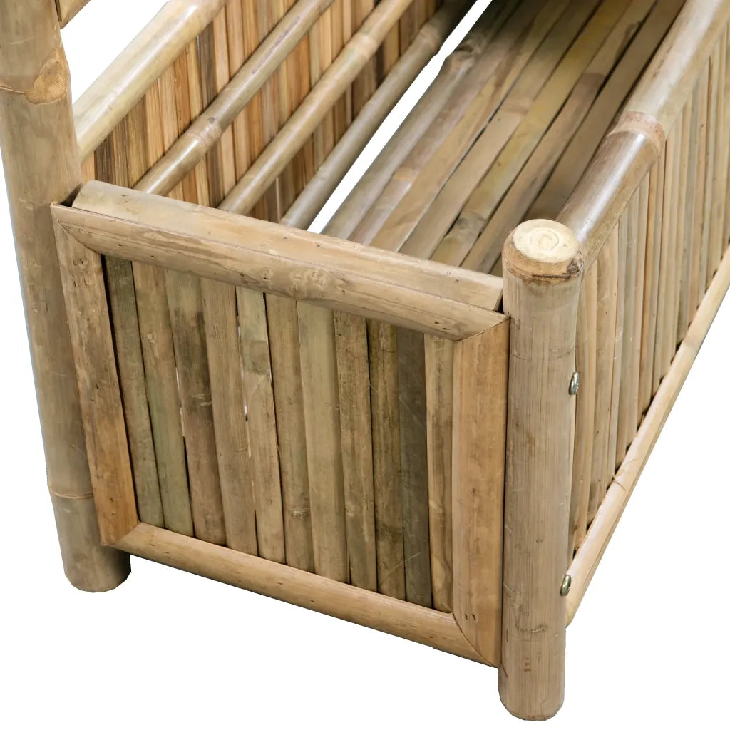 Letto Rialzato da Giardino con Graticcio in Bambù 70 cm 43714